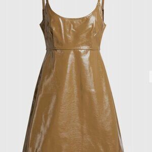 LIKE NEW - Ganni patent faux leather mini dress sz 42